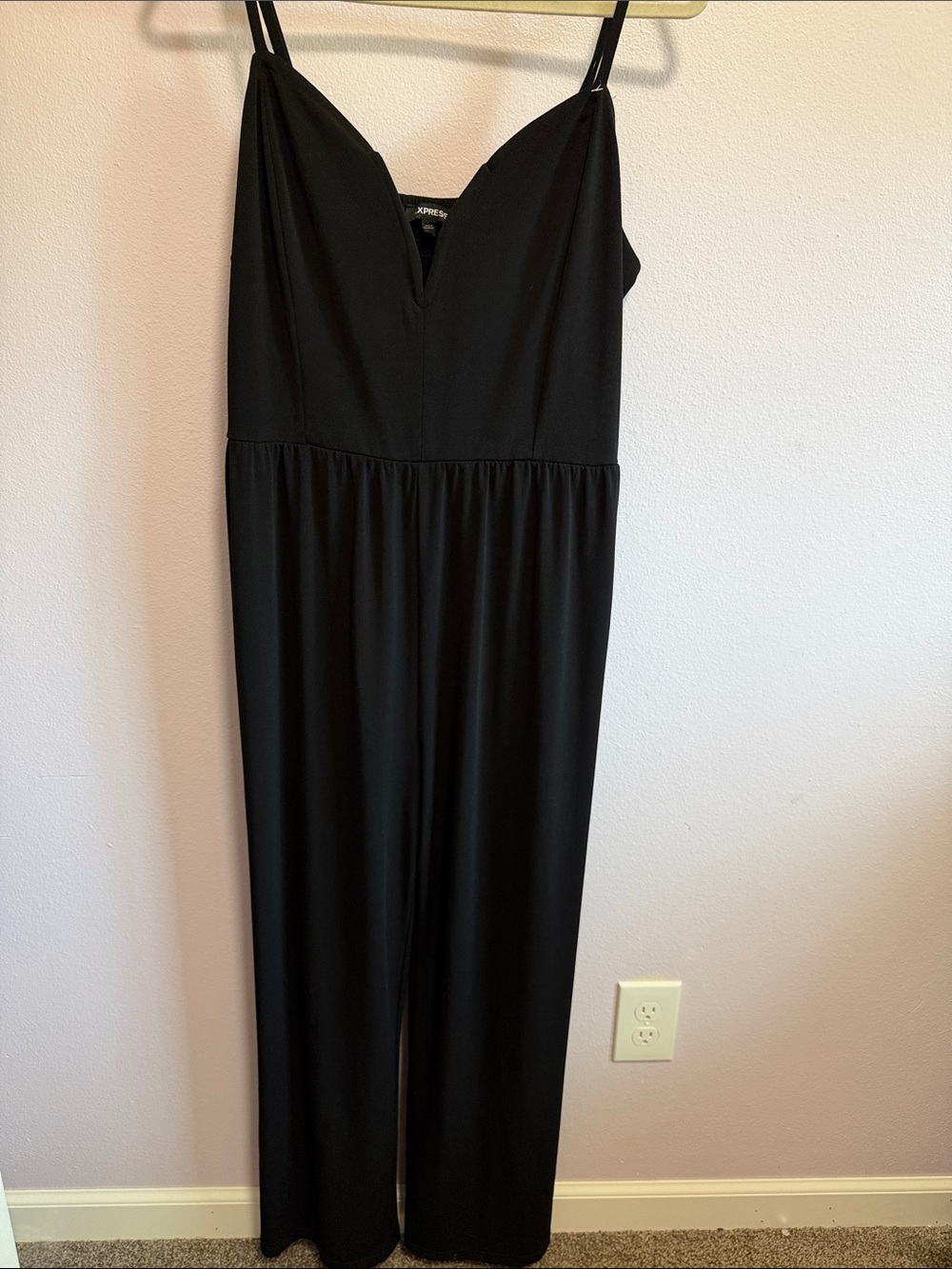 Express Black Spaghetti-Strap Jumpsuit